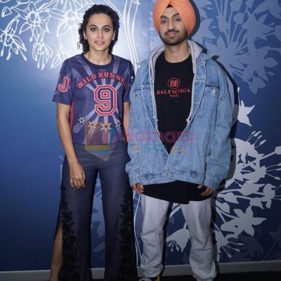 Diljit Dosanjh And Taapsee Pannu Spotted At Sony Office on 31st May 2018 shown to user