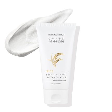 Thank You Farmer Rice Pure Clay Mask to Foam Cleanser 150ml