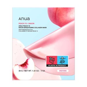 ANUA Peach 70 Niacin Brightening Collagen Mask 38g*4ea